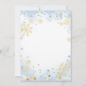 Snowflakes Onederland Weihnachtsmann Rentier Gebur Einladung (Rückseite)