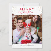 Snowflakes Overlay Pinselstrich Stroke Weihnachts- Feiertagskarte (Vorderseite)