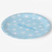Snowflakes Party Paper-Teller mit benutzerdefinier Pappteller (Schrägansicht)