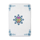 Snowflakes Pattern Bathmat Badematte (Vorderseite Vertikal)