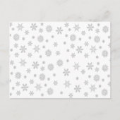 Snowflakes Pattern on White Postkarte (Vorderseite)