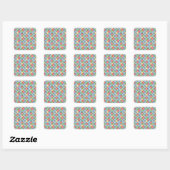 Snowflakes Pattern Square Sticker (Blatt)