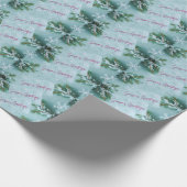 Snowflakes patterned gift wrap geschenkpapier (Ecke)