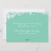 Snowflakes Peace Foto Weihnachtsfeiertag Feiertagskarte (Rückseite)