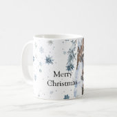 Snowflakes Racoon Winter Christmas Kaffeetasse (Vorderseite Links)
