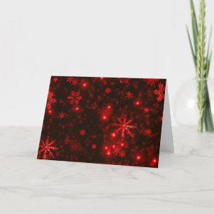 Snowflakes Red Background Peace Liebe Jozision Zit Feiertagskarte
