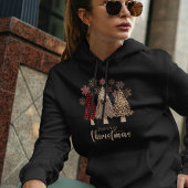 Snowflakes Red Buffalo Kariert Boho Weihnachtsbaum Hoodie