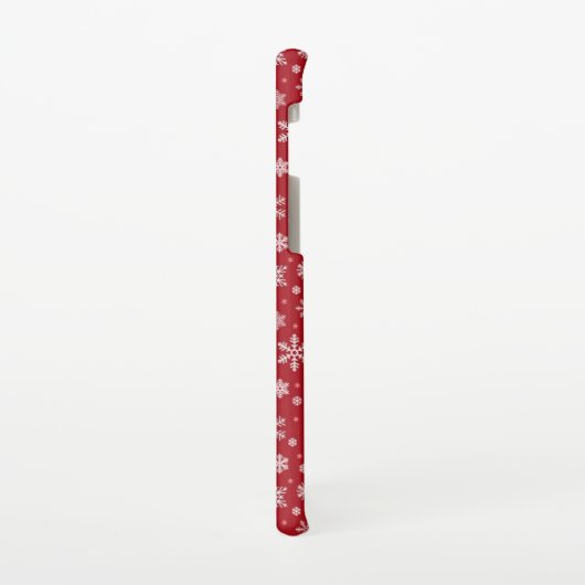 Snowflakes Red Case Samsung Galaxy Hülle (Linke Seite)
