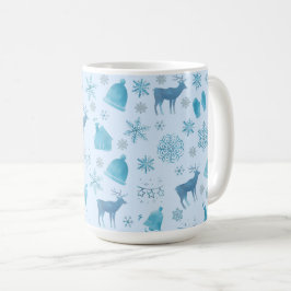 Snowflakes, Reindeer & Elegant Holiday Design Kaffeetasse