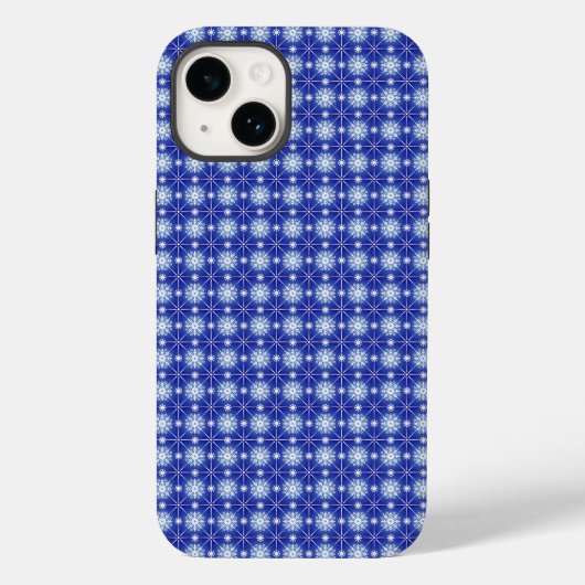 Snowflakes Royal Blue Phone Case (Rückseite)