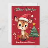 Snowflakes & Snuggles Christmas card Einladung (Vorderseite)