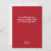 Snowflakes & Snuggles Christmas card Einladung (Rückseite)