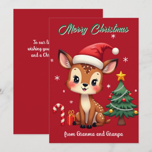 Snowflakes & Snuggles Christmas card Einladung (Vorne/Hinten)