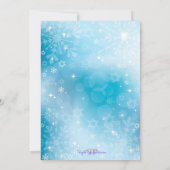 Snowflakes Star von David Bat Mitzvah Einladung (Rückseite)