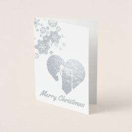 Snowflakes Thema Netball Weihnachten Folienkarte