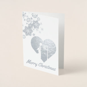 Snowflakes Thema Netball Weihnachten Folienkarte