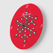 Snowflakes Thunder_Cove Große Wanduhr (Winkel)