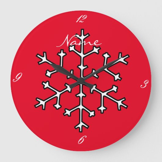 Snowflakes Thunder_Cove Große Wanduhr (Vorderseite)