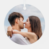 Snowflakes unser erstes Weihnachts-Zusammen-Skript Ornament Aus Metall (Rückseite)