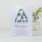 Snowflakes Weihnachten Corporate Holiday Party Einladung (Stehend Vorderseite)