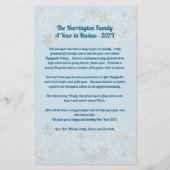 Snowflakes Weihnachts-Letter-Familie Jahr der Über Briefpapier (Vorderseite)