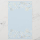 Snowflakes Weihnachts-Letter-Familie Jahr der Über Briefpapier (Rückseite)