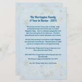 Snowflakes Weihnachts-Letter-Familie Jahr der Über Briefpapier (Vorne/Hinten)