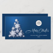 Snowflakes Weihnachtsbaum Firmengrüße Feiertagskarte (Vorne/Hinten)