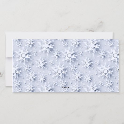 Snowflakes Weihnachtsbaum Firmengrüße Feiertagskarte (Rückseite)