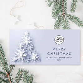 Snowflakes Weihnachtsbaum Firmengrüße Feiertagskarte