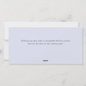 Snowflakes Weihnachtsbaum Firmengrüße Feiertagskarte (Rückseite)