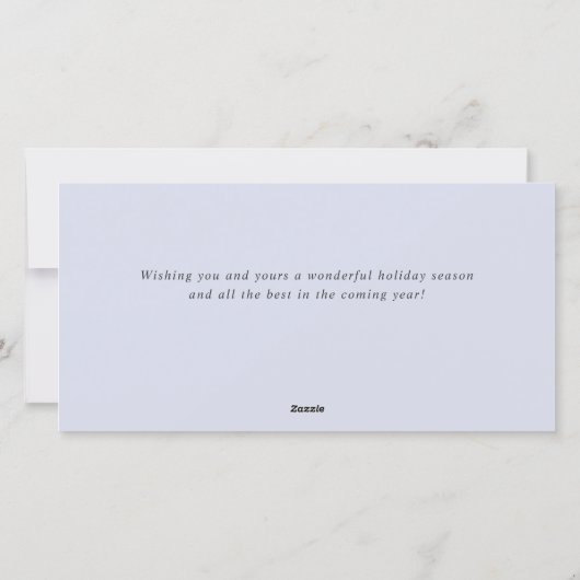 Snowflakes Weihnachtsbaum Firmengrüße Feiertagskarte (Rückseite)