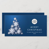 Snowflakes Weihnachtsbaum Firmengrüße Feiertagskarte (Vorne/Hinten)