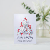 Snowflakes Weihnachtsbaum Firmengrüße Postkarte (Stehend Vorderseite)