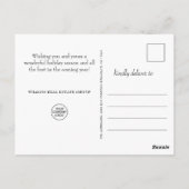 Snowflakes Weihnachtsbaum Firmengrüße Postkarte (Rückseite)