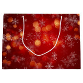 Snowflakes Weihnachtsgeschenk Große Tasche Große Geschenktüte (Vorderseite)