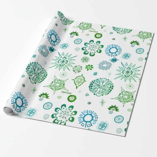 SNOWFLAKES Weihnachtsgeschenk | m3galleryStudio Geschenkpapier (Ungerollt)