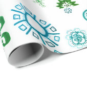 SNOWFLAKES Weihnachtsgeschenk | m3galleryStudio Geschenkpapier (Rolleneckpunkt)