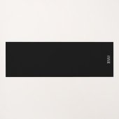 Snowflakes White Blue in Black Night Sky Yogamatte (Rückseite (Horizontal))