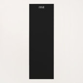 Snowflakes White Blue in Black Night Sky Yogamatte (Rückseite)