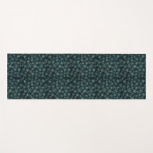 Snowflakes White Blue in Black Night Sky Yogamatte (Vorderseite (Horizontal))