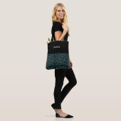 Snowflakes White Blue in Black Sky Name Tasche (Am Model)