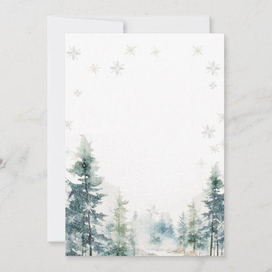 Snowflakes White Winter Onederland Geburtstag Einladung (Rückseite)