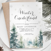 Snowflakes White Winter Onederland Geburtstag Einladung