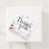 Snowflakes Winter Gray Baby Dusche Danke Geschenkanhänger (Beispiel)