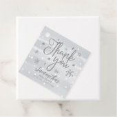 Snowflakes Winter Gray Baby Dusche Danke Geschenkanhänger (Beispiel)