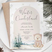 Snowflakes Winter Onederland Bärendusche Einladung