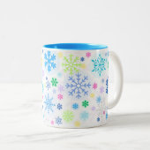Snowflakes Zweifarbige Tasse (VorderseiteRechts)