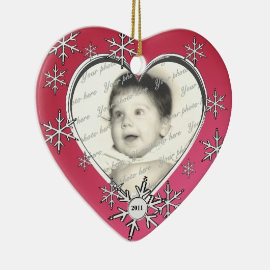 Snowflakrahmen Keramikornament (Rechts)