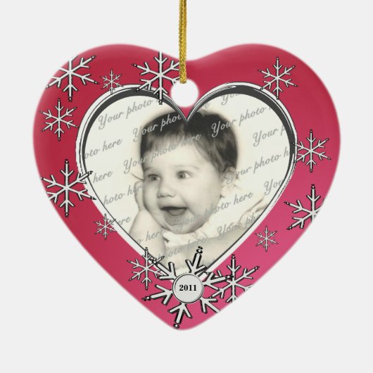 Snowflakrahmen Keramikornament (Hinten)